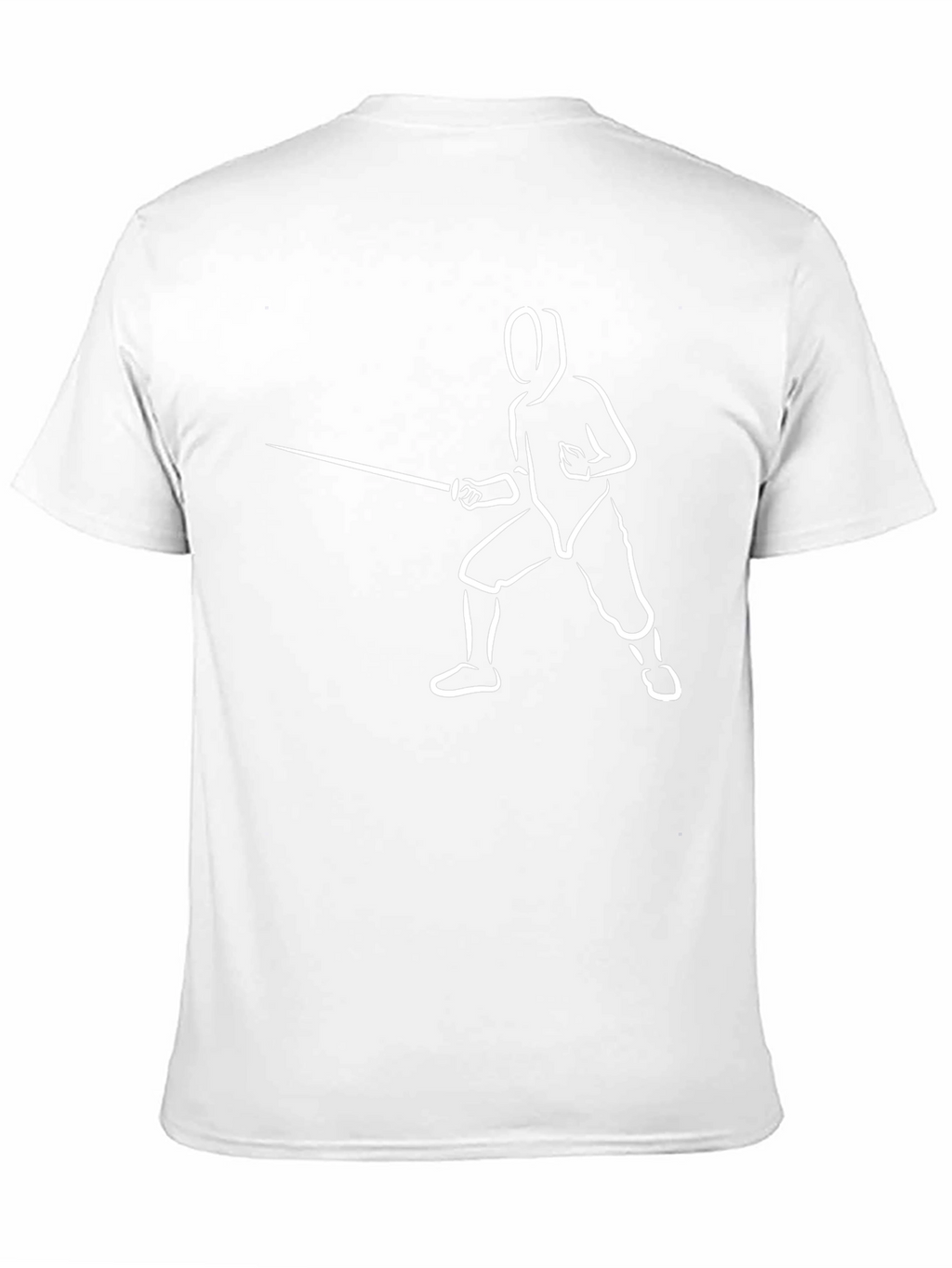Fencing Silhouette Graphic T-Shirt - Black