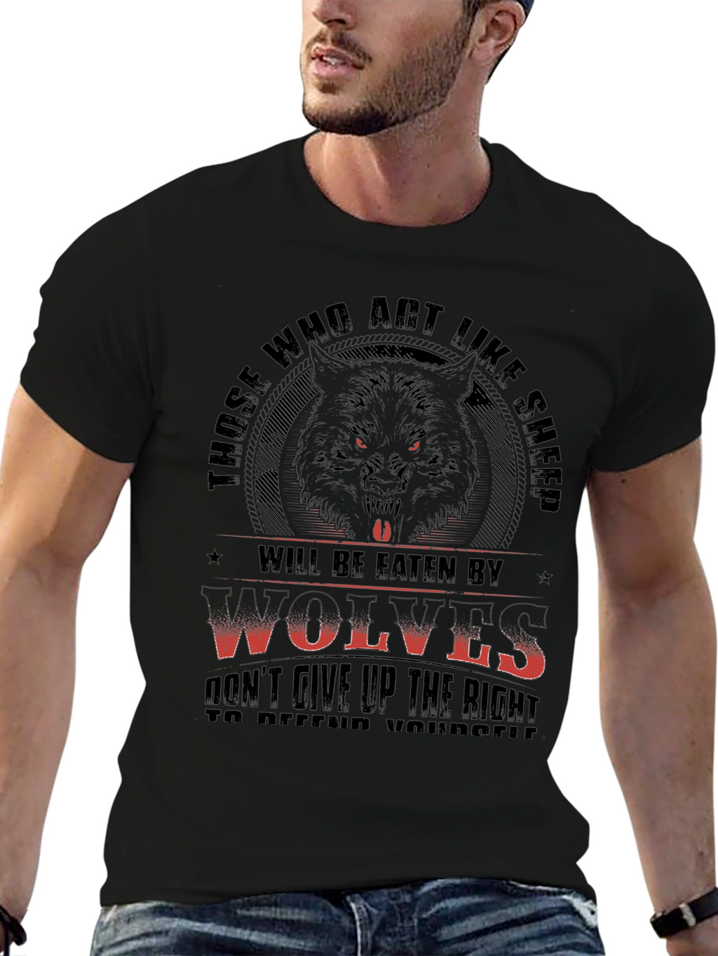 Wolf T-Shirt - Those Who Act Like Sheep