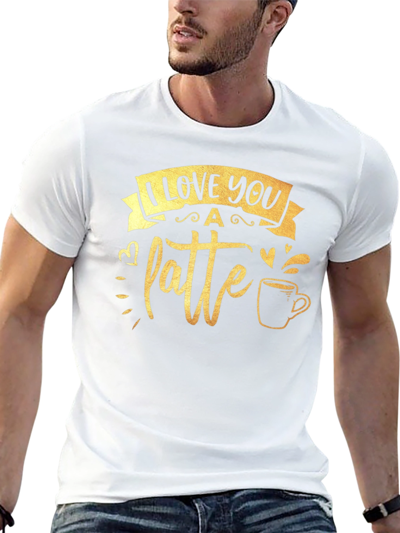 I Love You A Latte Black Graphic Tee