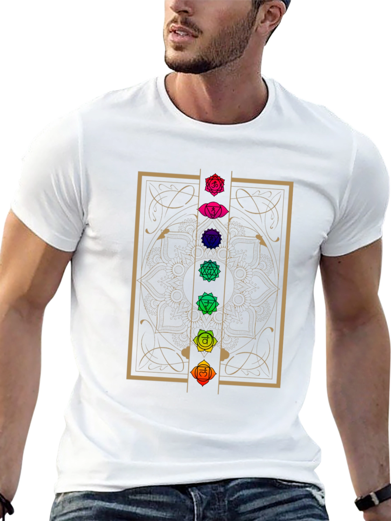 Chakra Mandala Graphic T-Shirt - Black