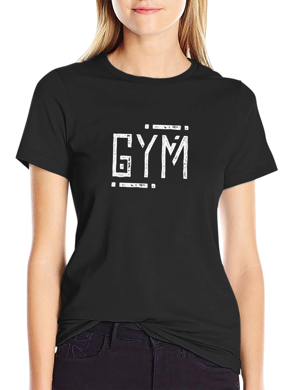 GYM Graphic Print Mens T-Shirt - Black