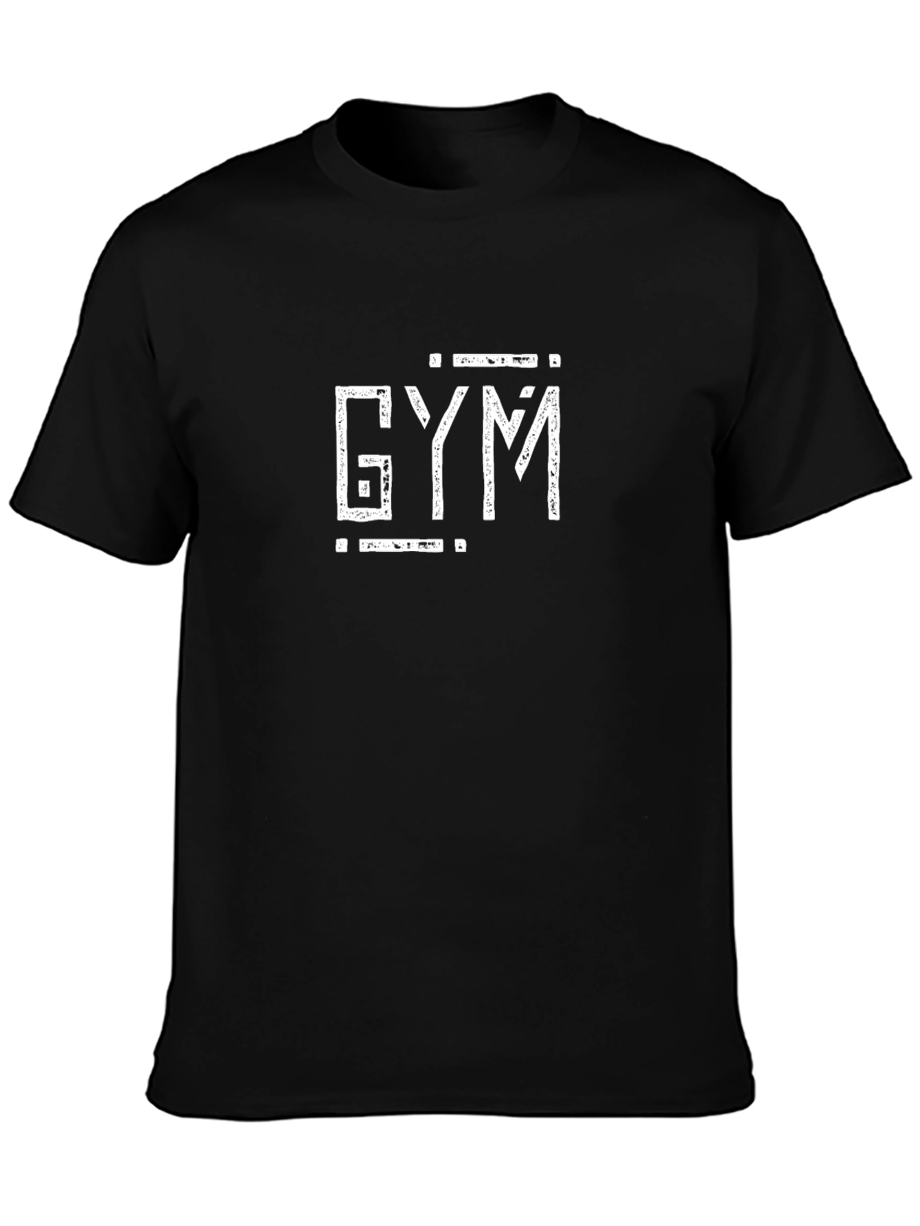 GYM Graphic Print Mens T-Shirt - Black