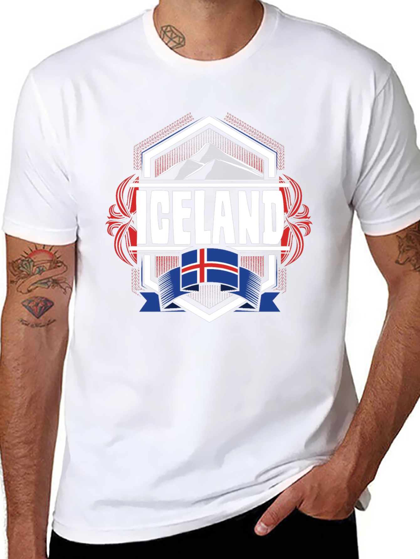 Iceland Flag Souvenir T-Shirt