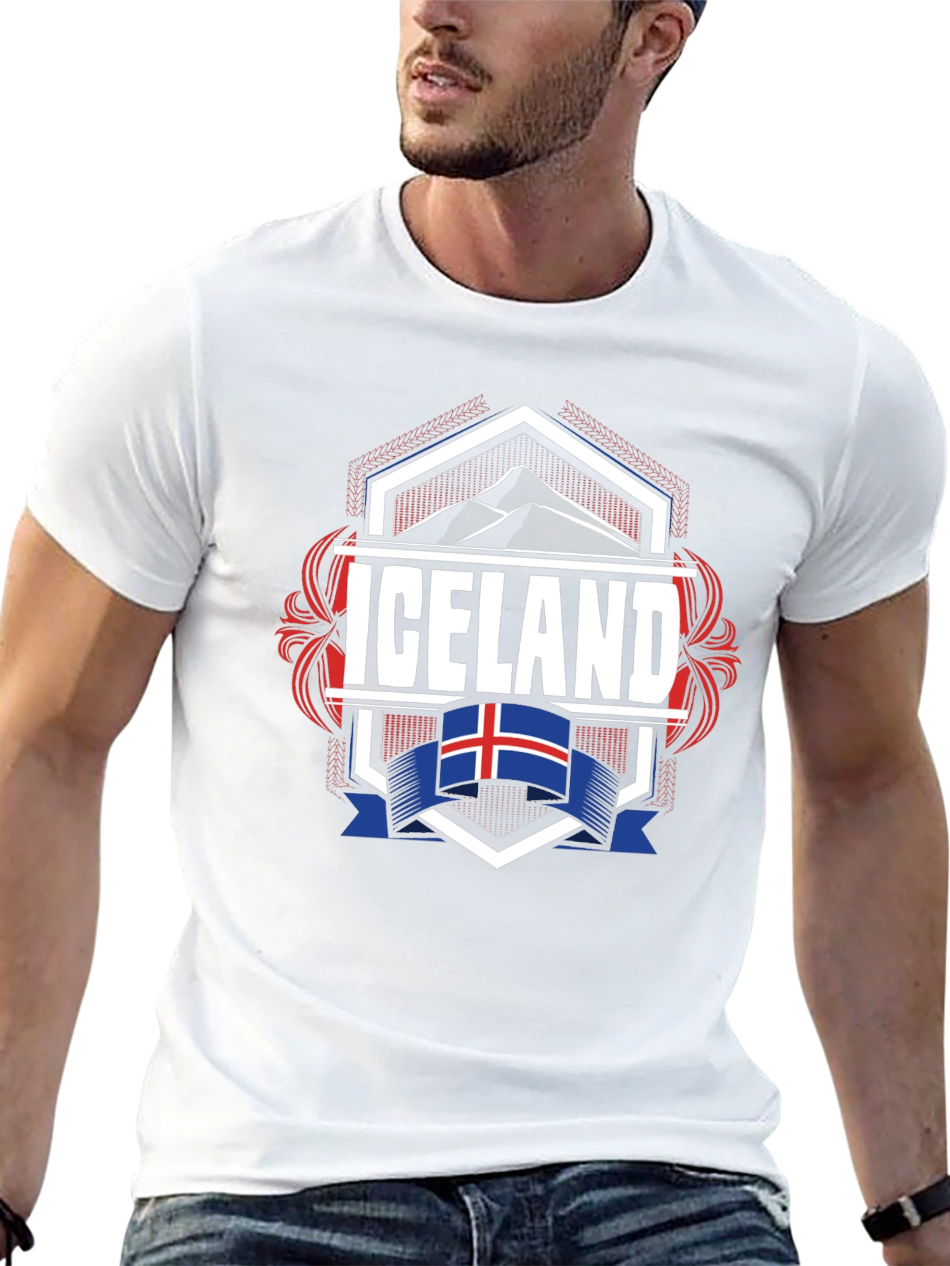 Iceland Flag Souvenir T-Shirt