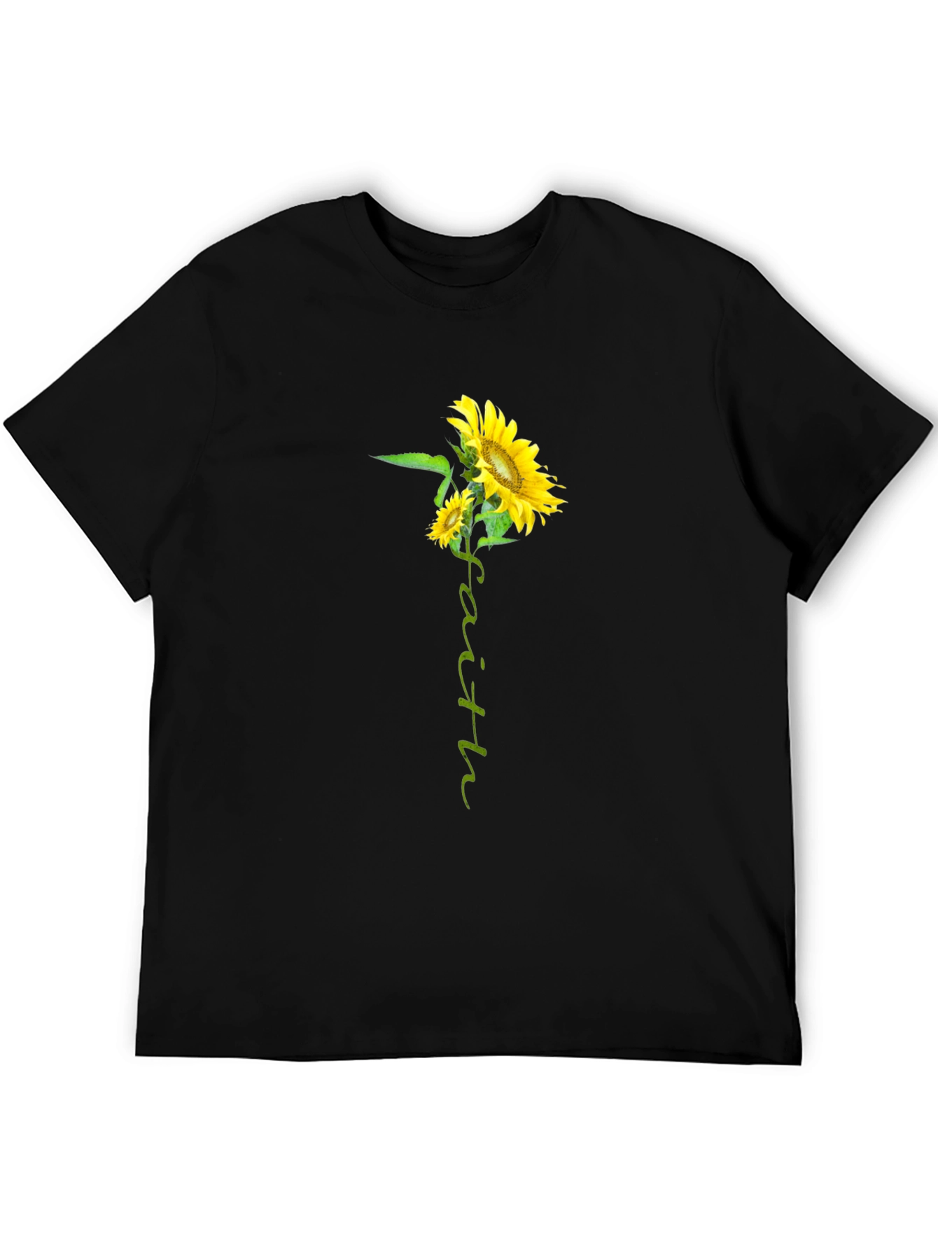 Faith Sunflower Graphic Tee - Black Unisex T-Shirt