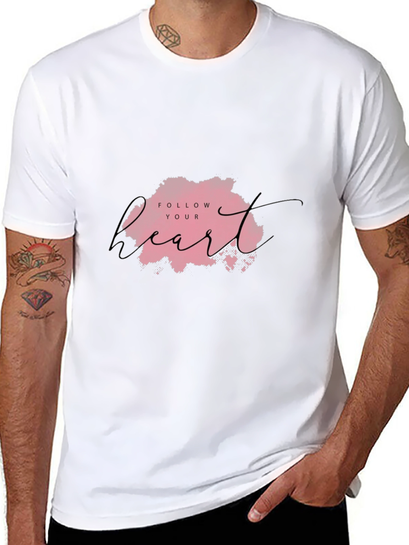 Follow Your Heart Graphic Tee - Black