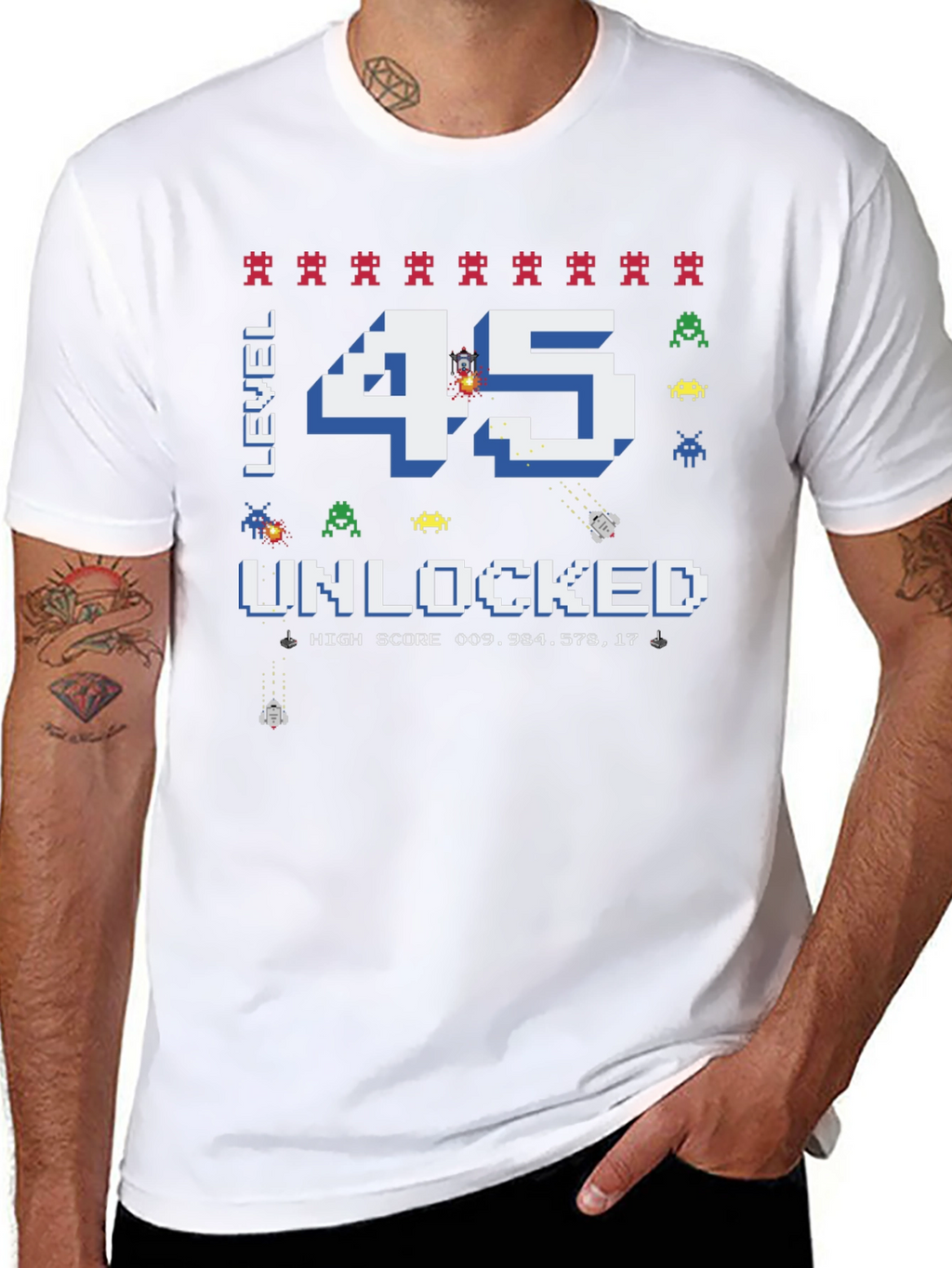 Level 45 Unlocked T-Shirt - Gamer Birthday Tee
