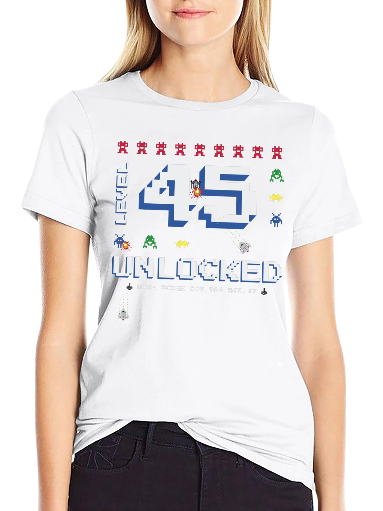 Level 45 Unlocked T-Shirt - Gamer Birthday Tee