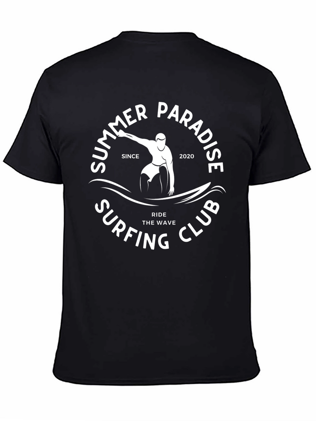 Summer Paradise Surfing Club Black T-Shirt