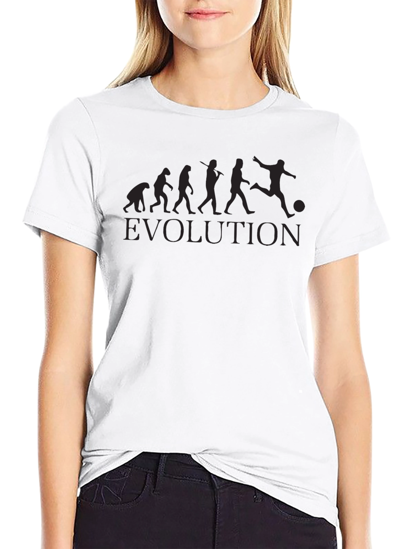 Evolution of Soccer Black Graphic Tee