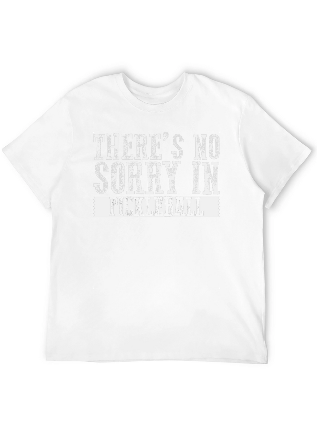 Pickleball T-Shirt: No Sorry!  Mens Black Tee