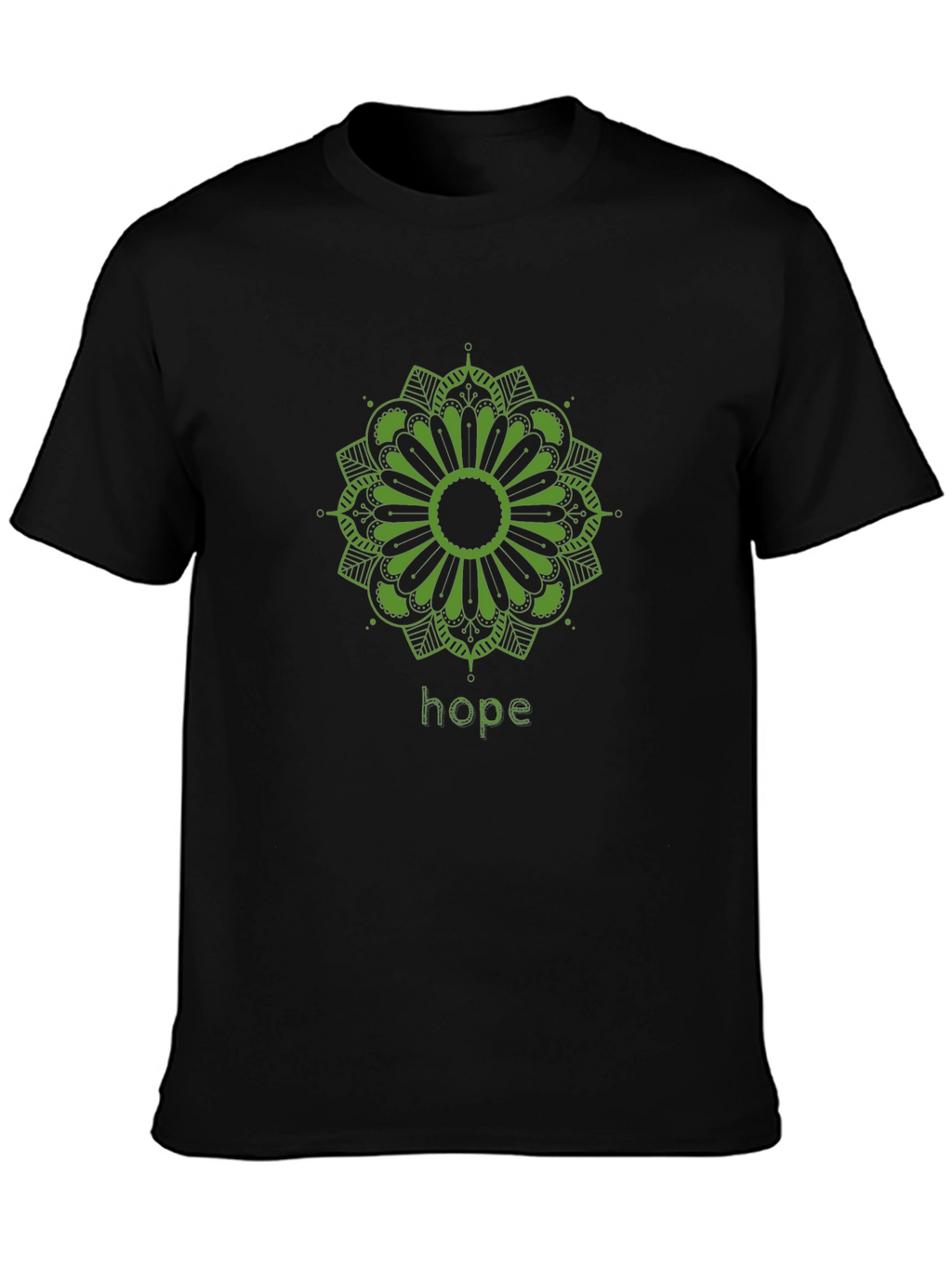 Hope Mandala Graphic T-Shirt - Black