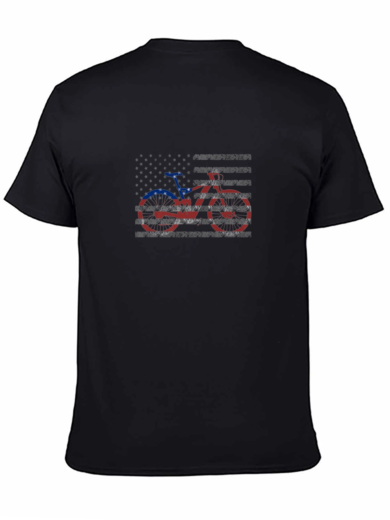American Flag Bicycle Graphic T-Shirt