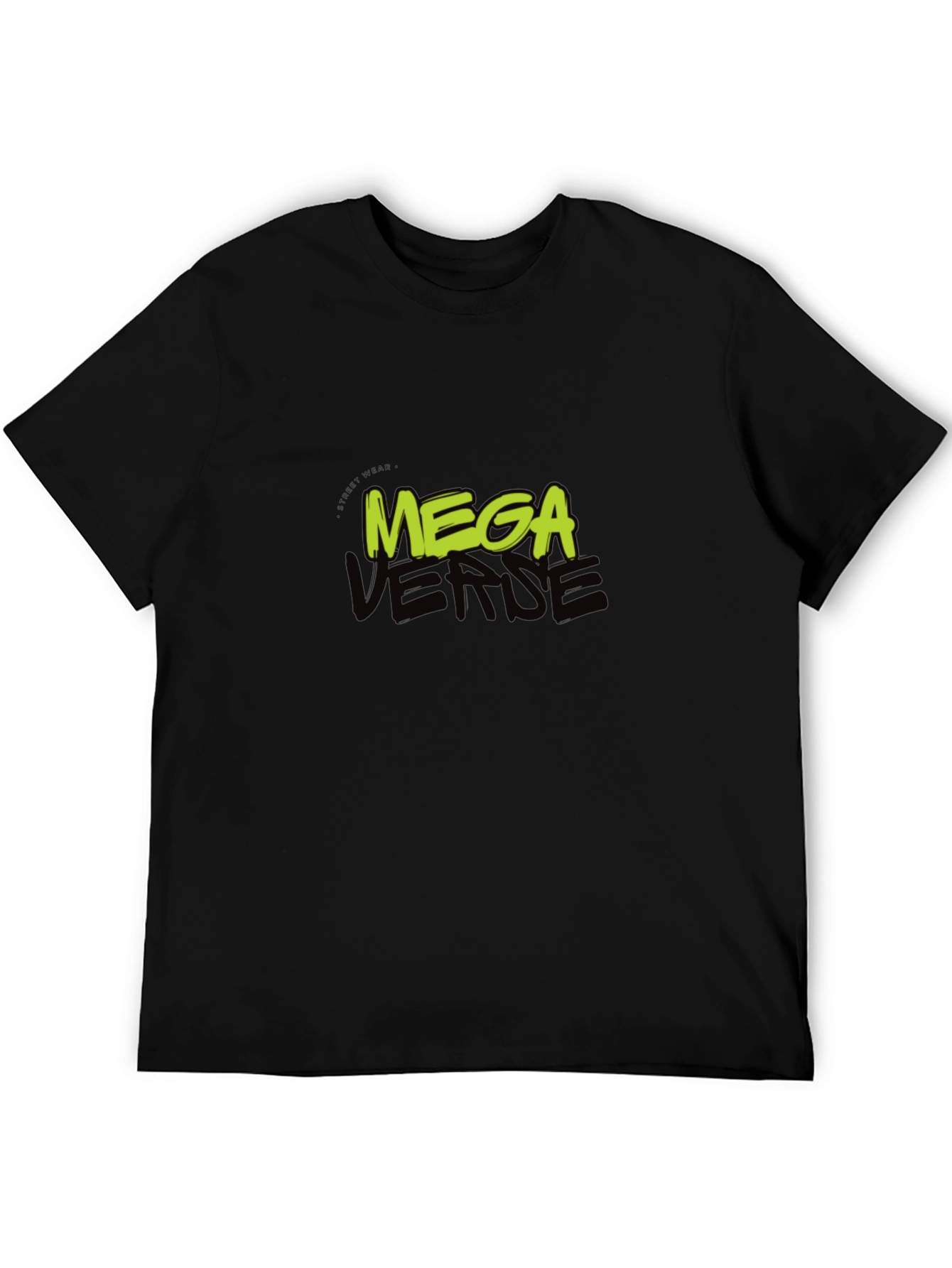 Mega Verse Graphic Tee - Black Cotton Casual Wear