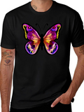 Butterfly Graphic Tee - Stylish Black Cotton Shirt