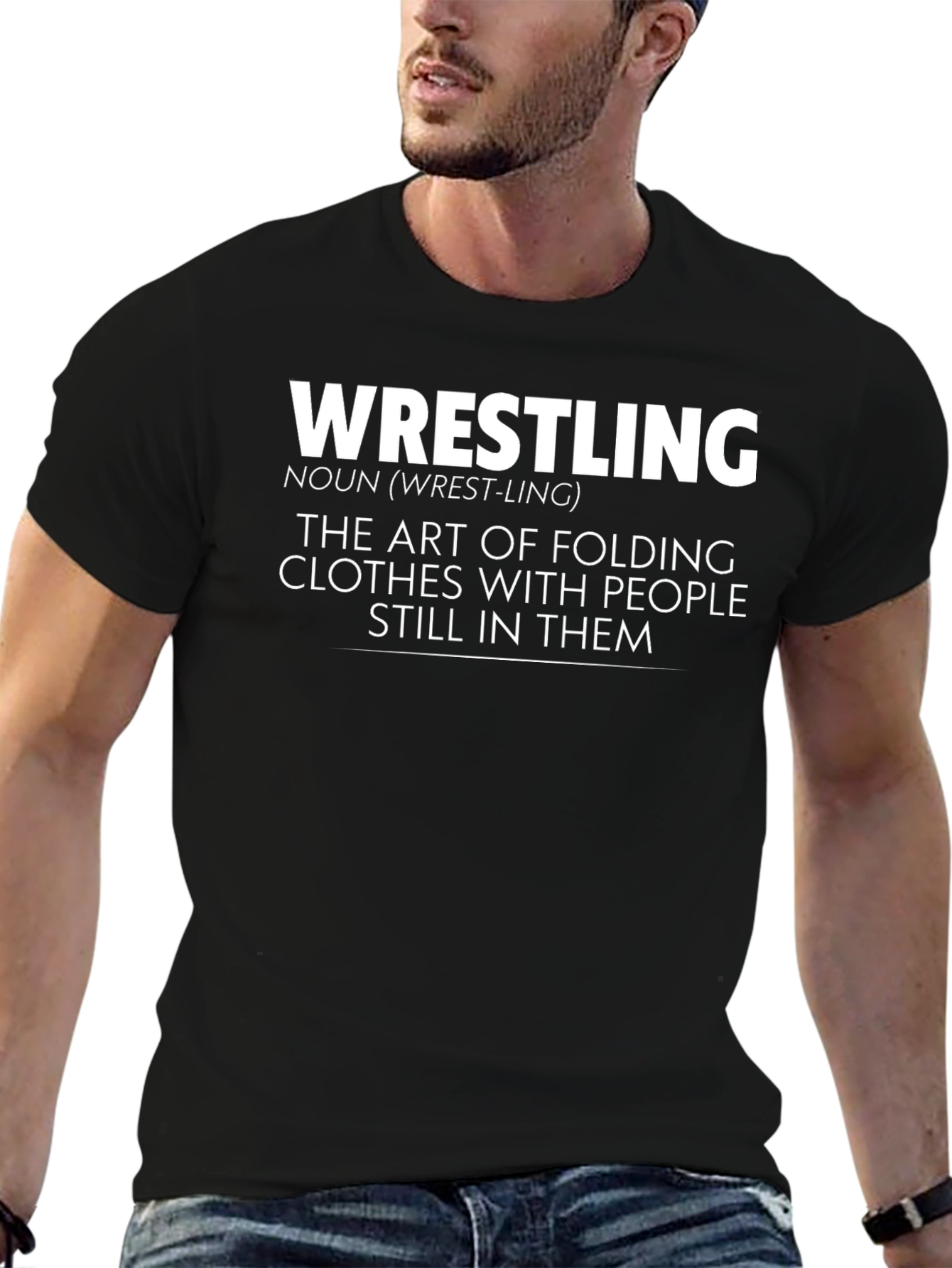 Wrestling Humor T-Shirt - Art of Folding Clothes