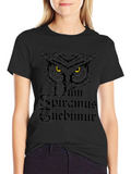 Owl Dum Spiro Spero Black T-Shirt
