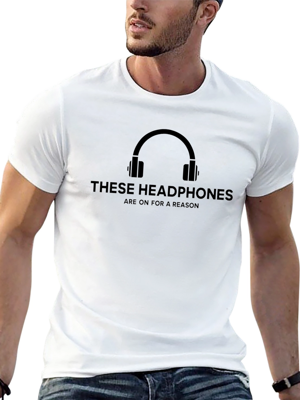 Headphones On For A Reason Graphic Tee