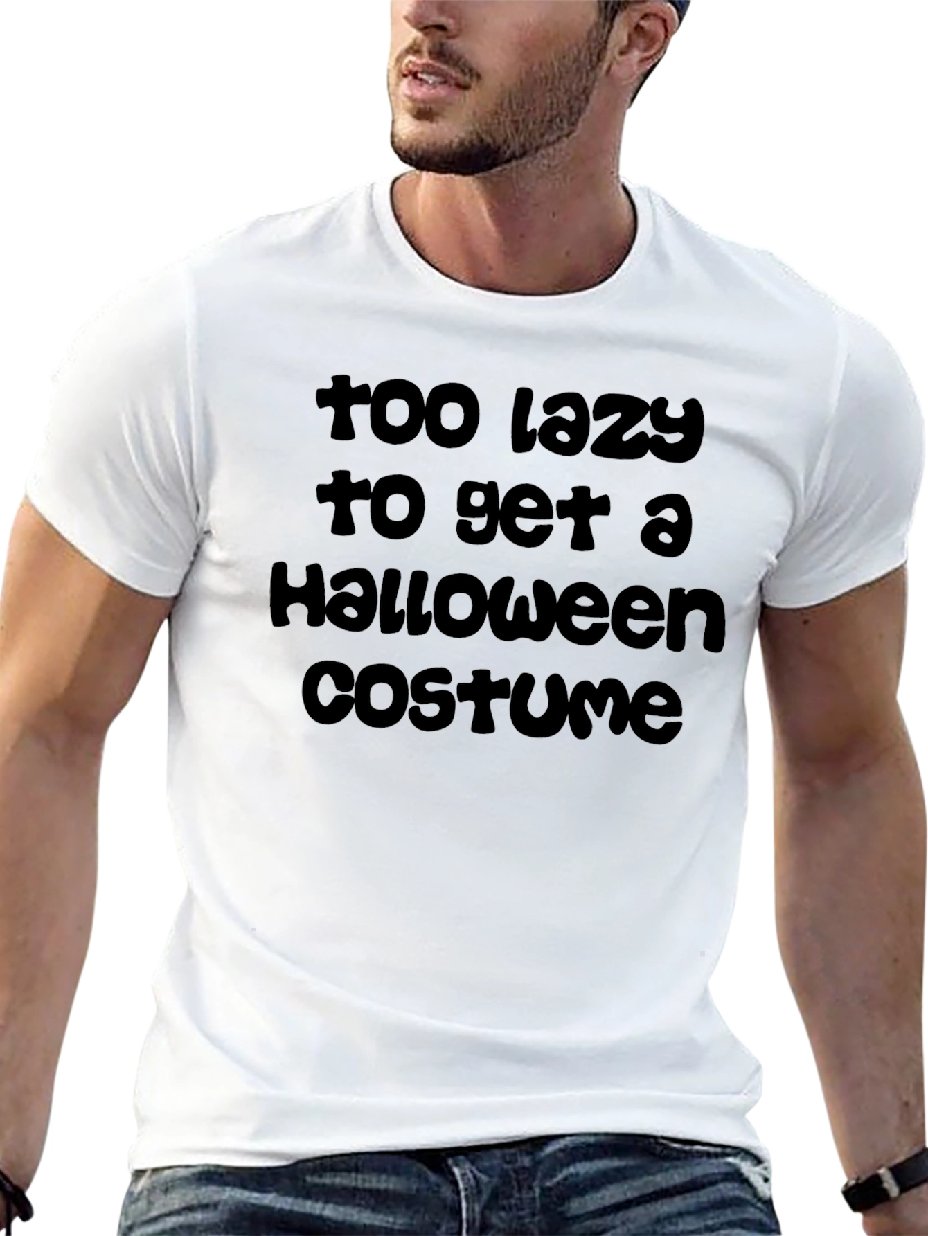 Lazy Halloween Costume T-Shirt - Funny Graphic Tee