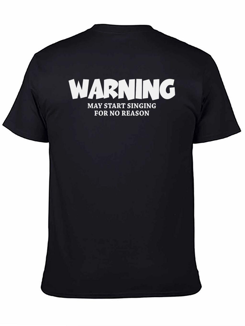 Warning May Start Singing T-Shirt Funny Novelty Tee