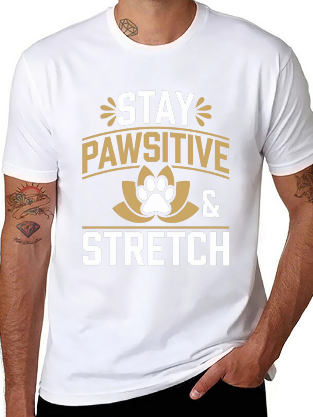 Stay Pawsitive & Stretch Tee