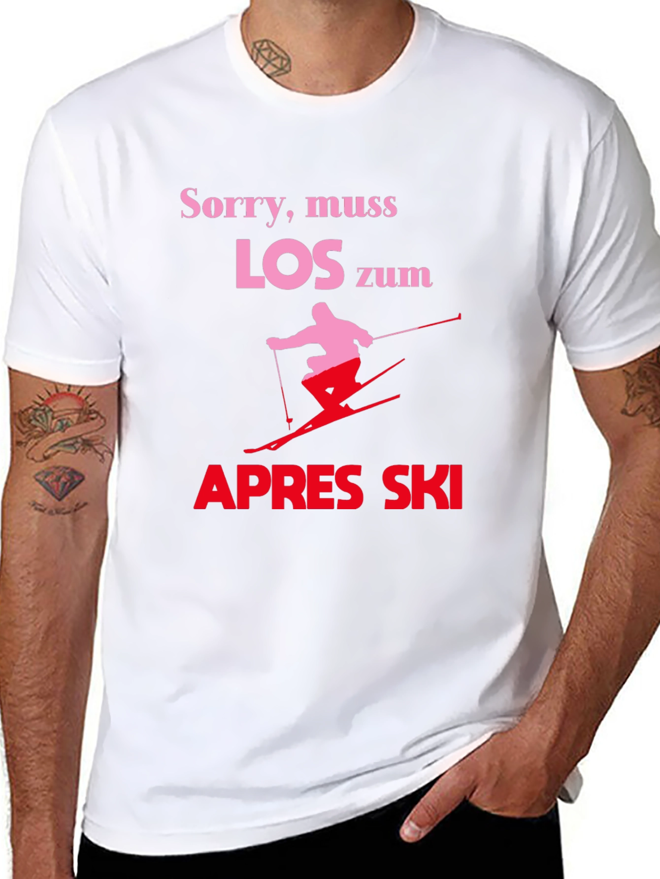Apres Ski T-Shirt - Skiing Design Tee