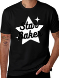 Star Baker Black Tee - Baking Enthusiast Apparel