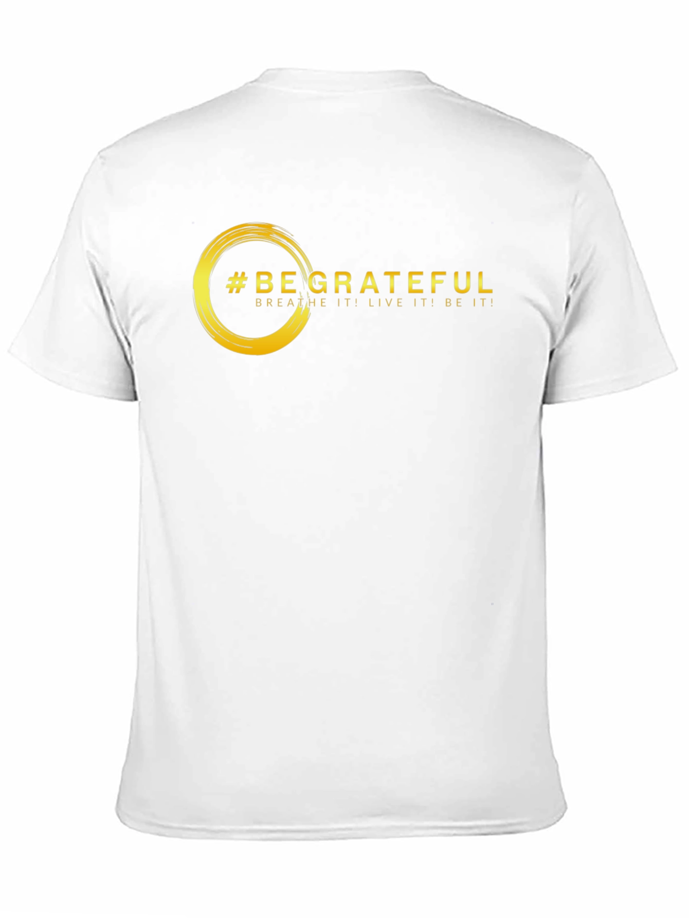 Be Grateful Graphic Tee - Motivational Black T-Shirt