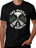 Two Wheels No Regrets Graphic T-Shirt