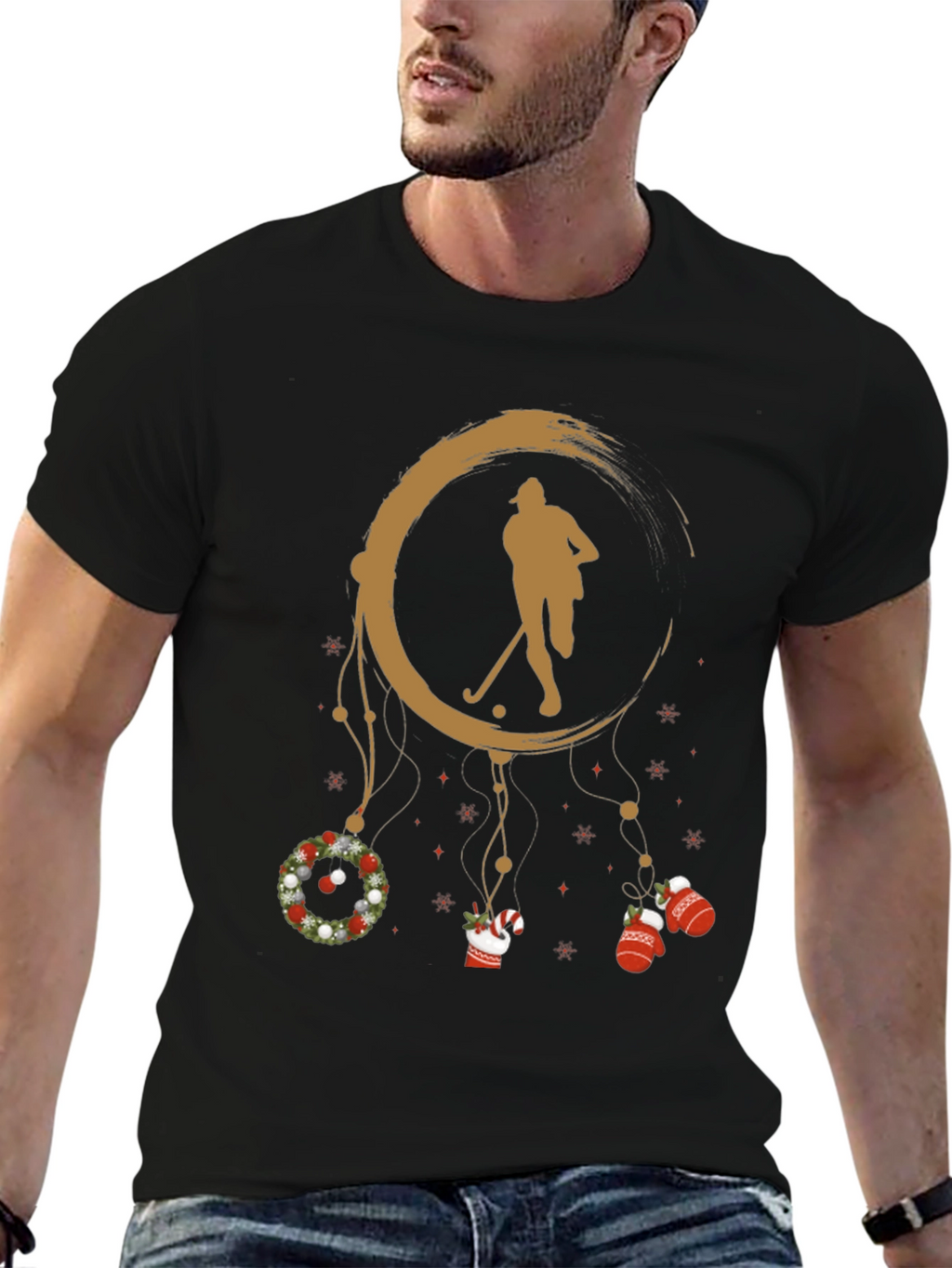 Festive Hockey Dreamcatcher Graphic Tee