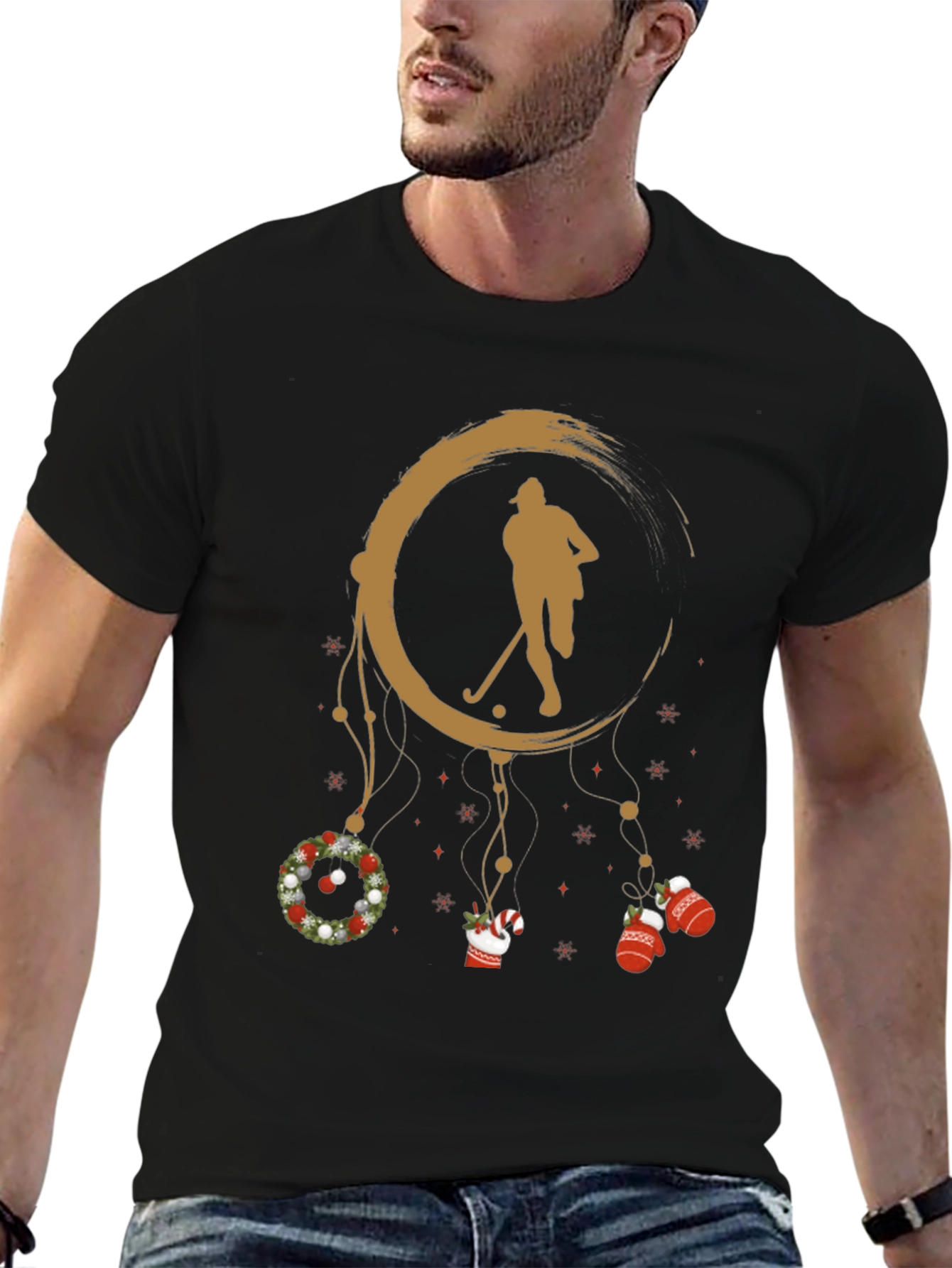 Festive Hockey Dreamcatcher Graphic Tee