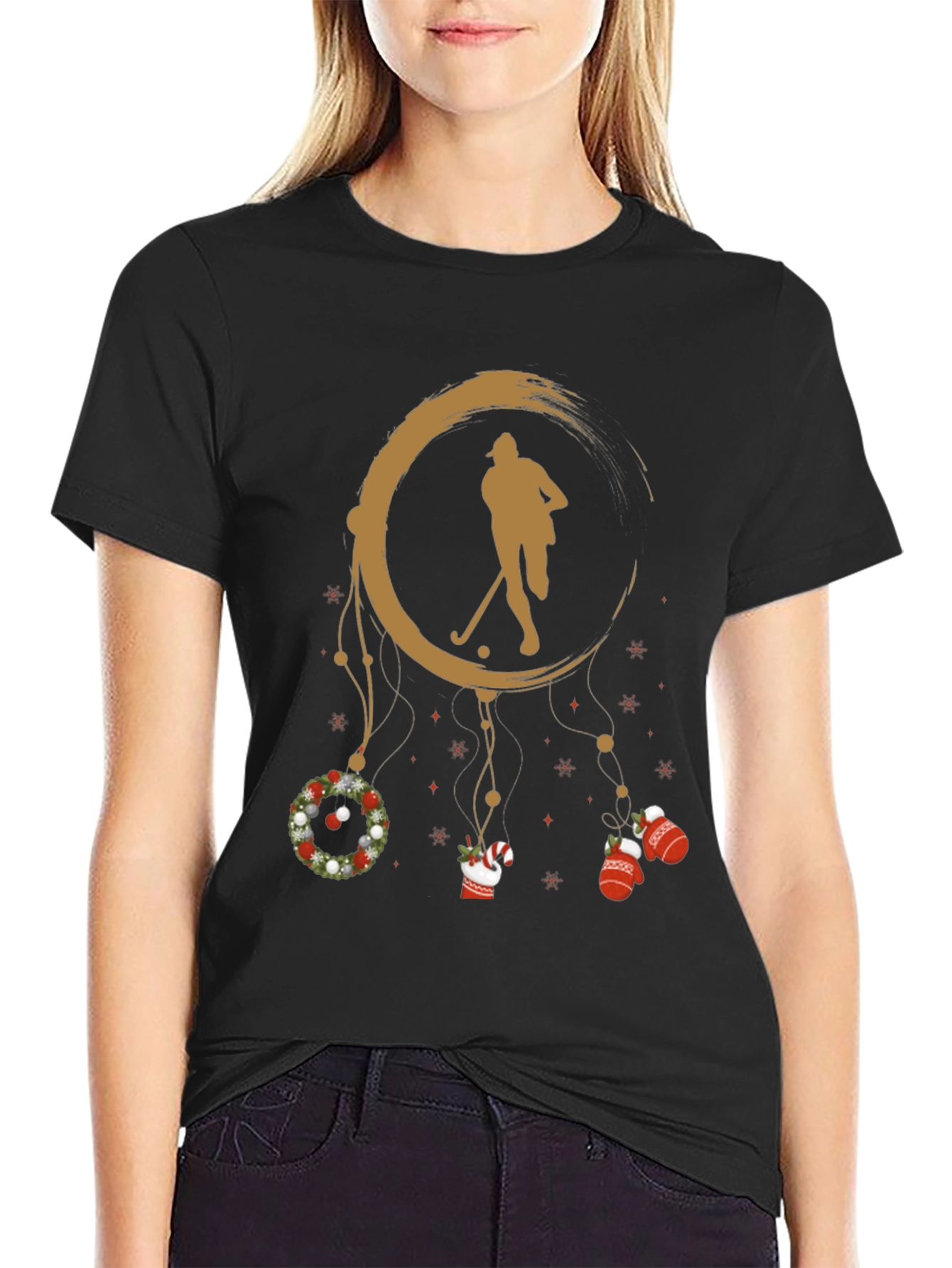 Festive Hockey Dreamcatcher Graphic Tee