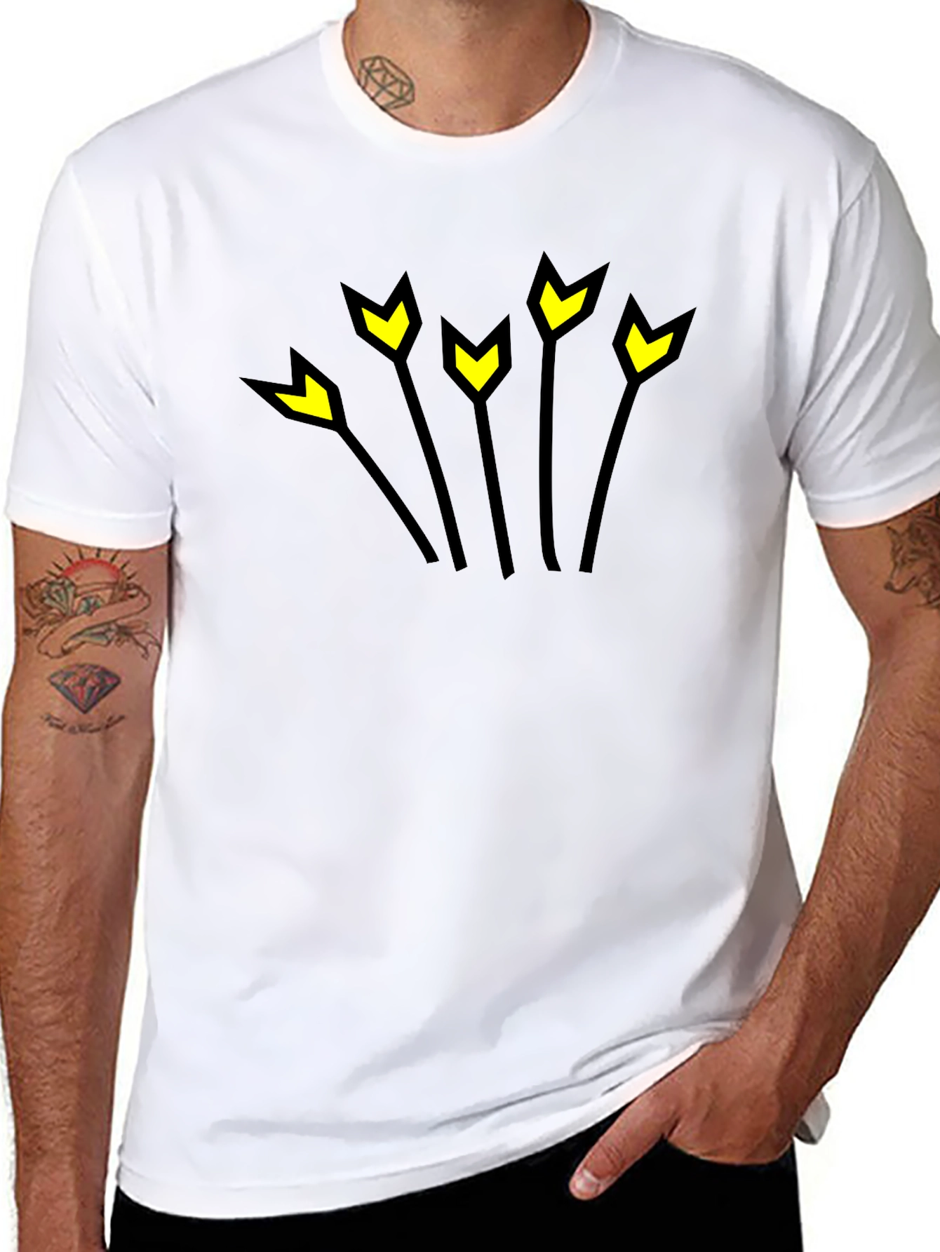 Arrow Burst Black Graphic T-Shirt
