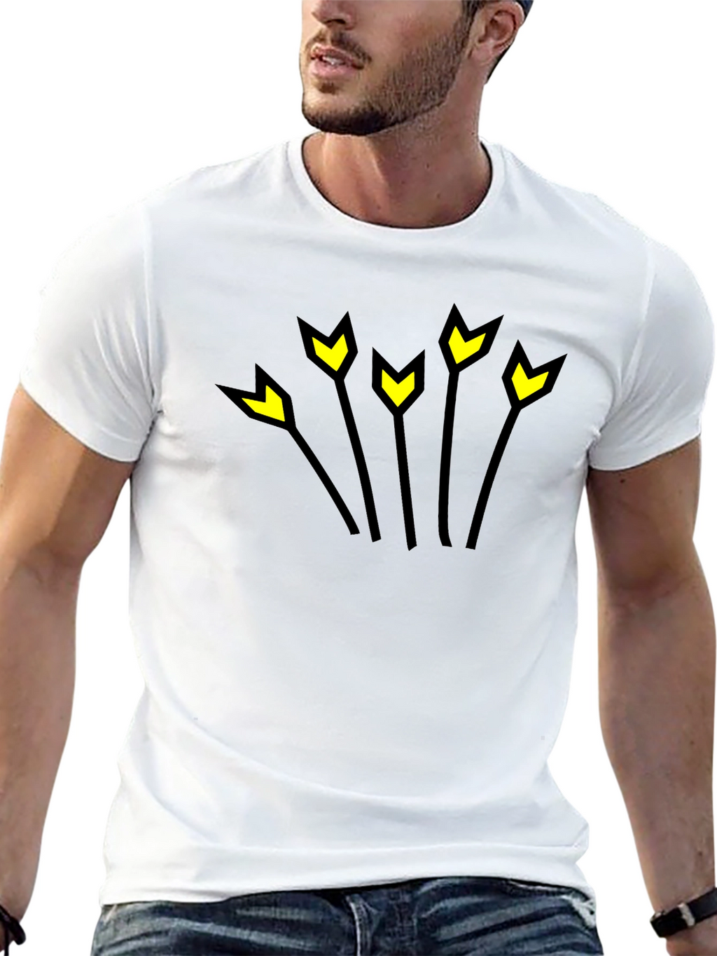 Arrow Burst Black Graphic T-Shirt