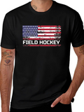 Field Hockey American Flag T-Shirt