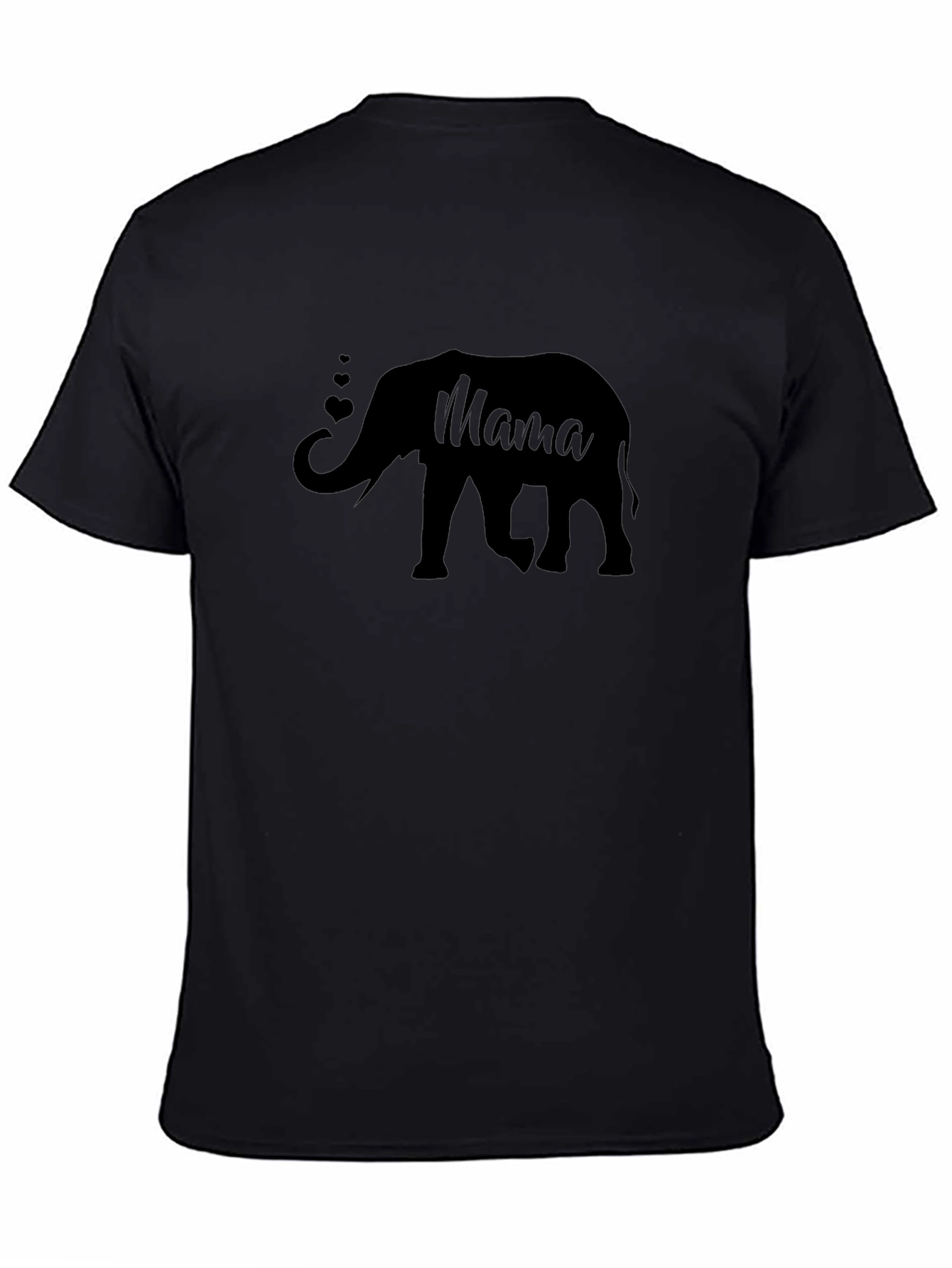 Mama Elephant Graphic Tee - Black Stylish & Comfy