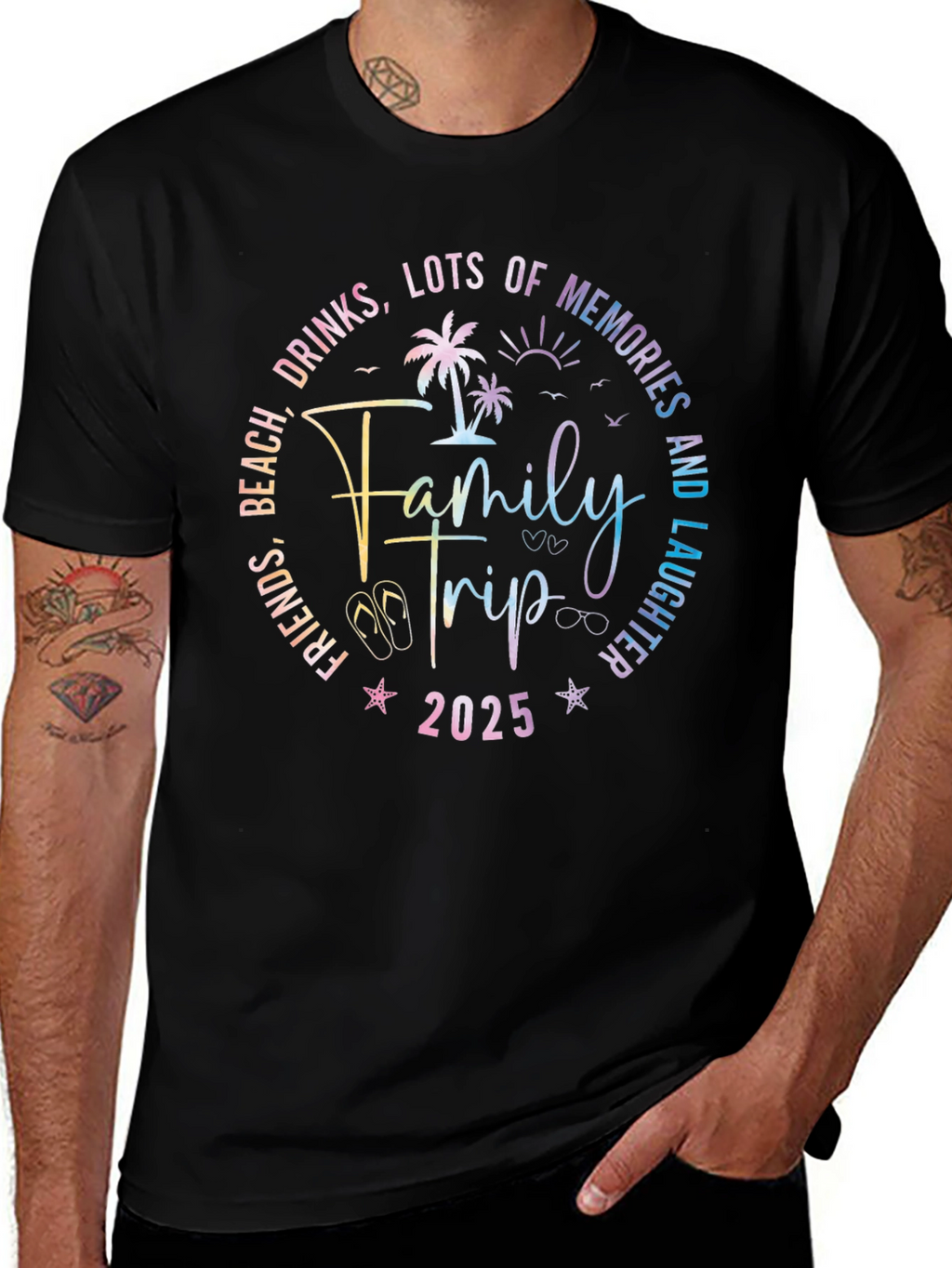 Family Trip 2025 T-Shirt - Beach Vacation Tee