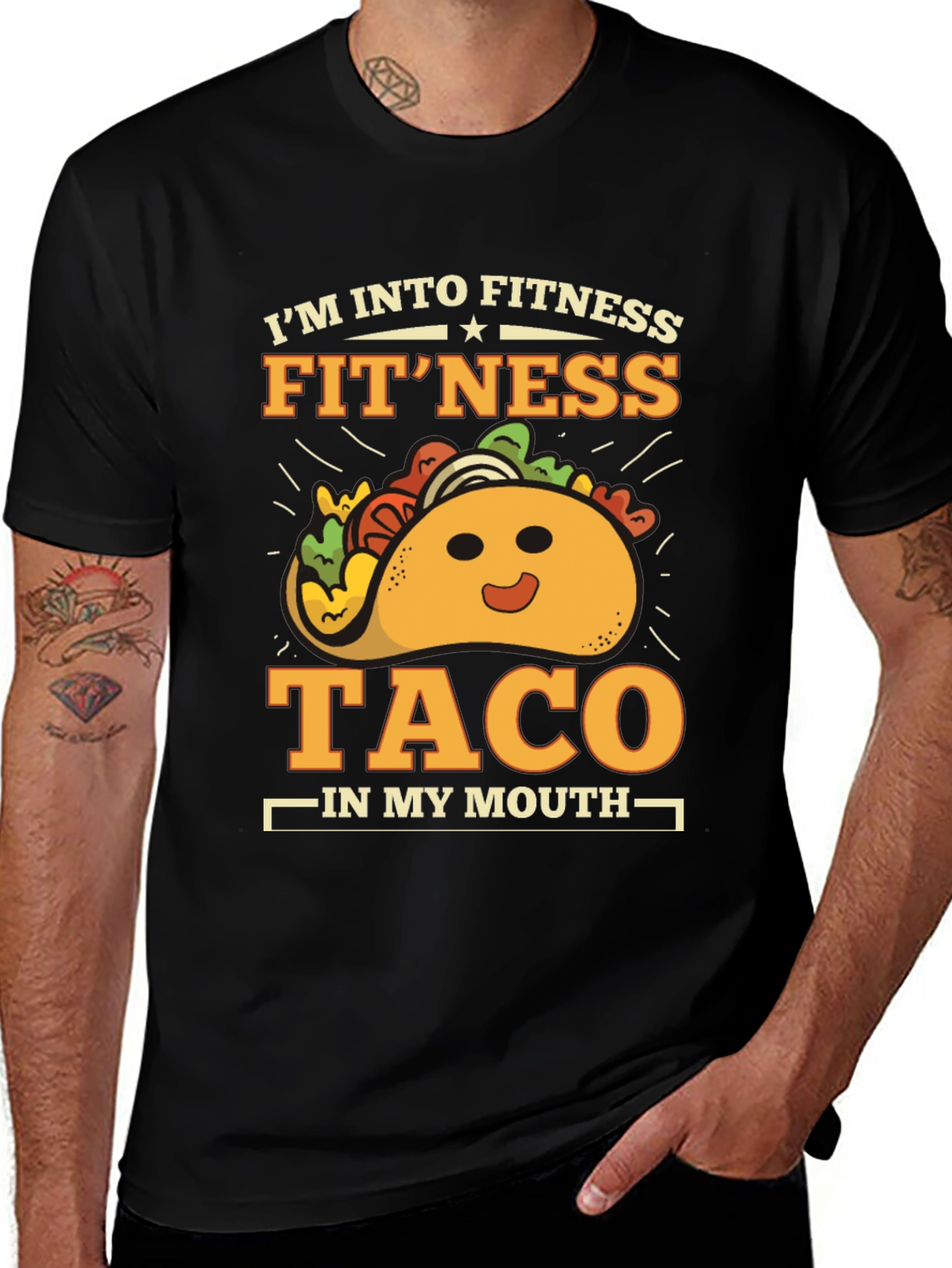 Fitness Taco Graphic T-Shirt - Gym Humor Tee