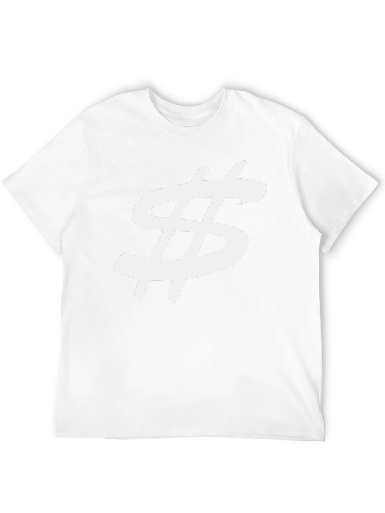 Black T-Shirt with White Dollar Sign