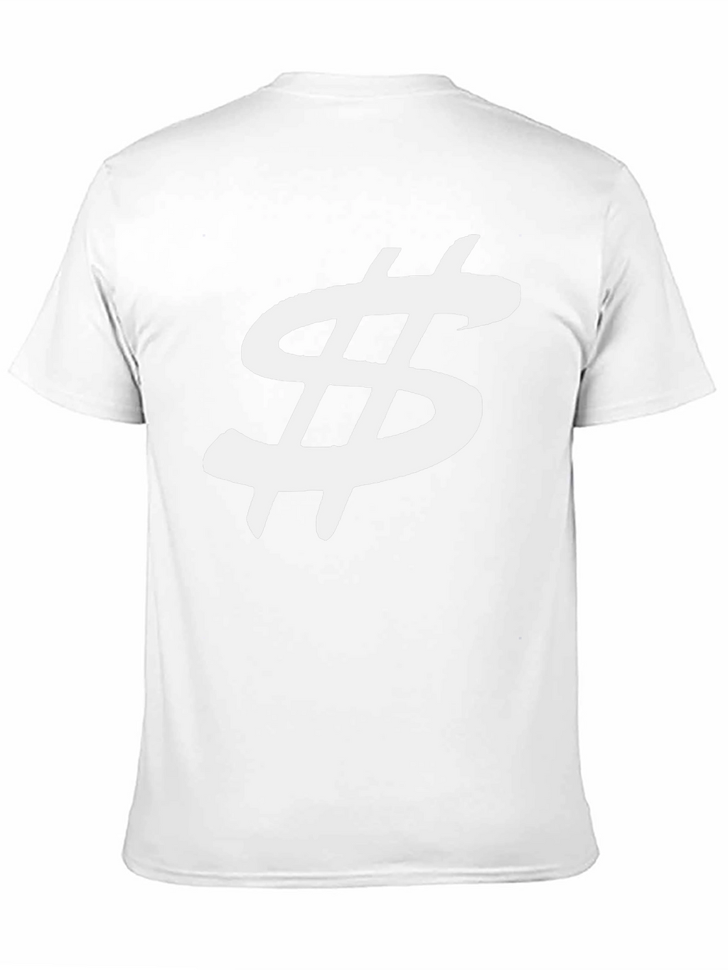 Black T-Shirt with White Dollar Sign