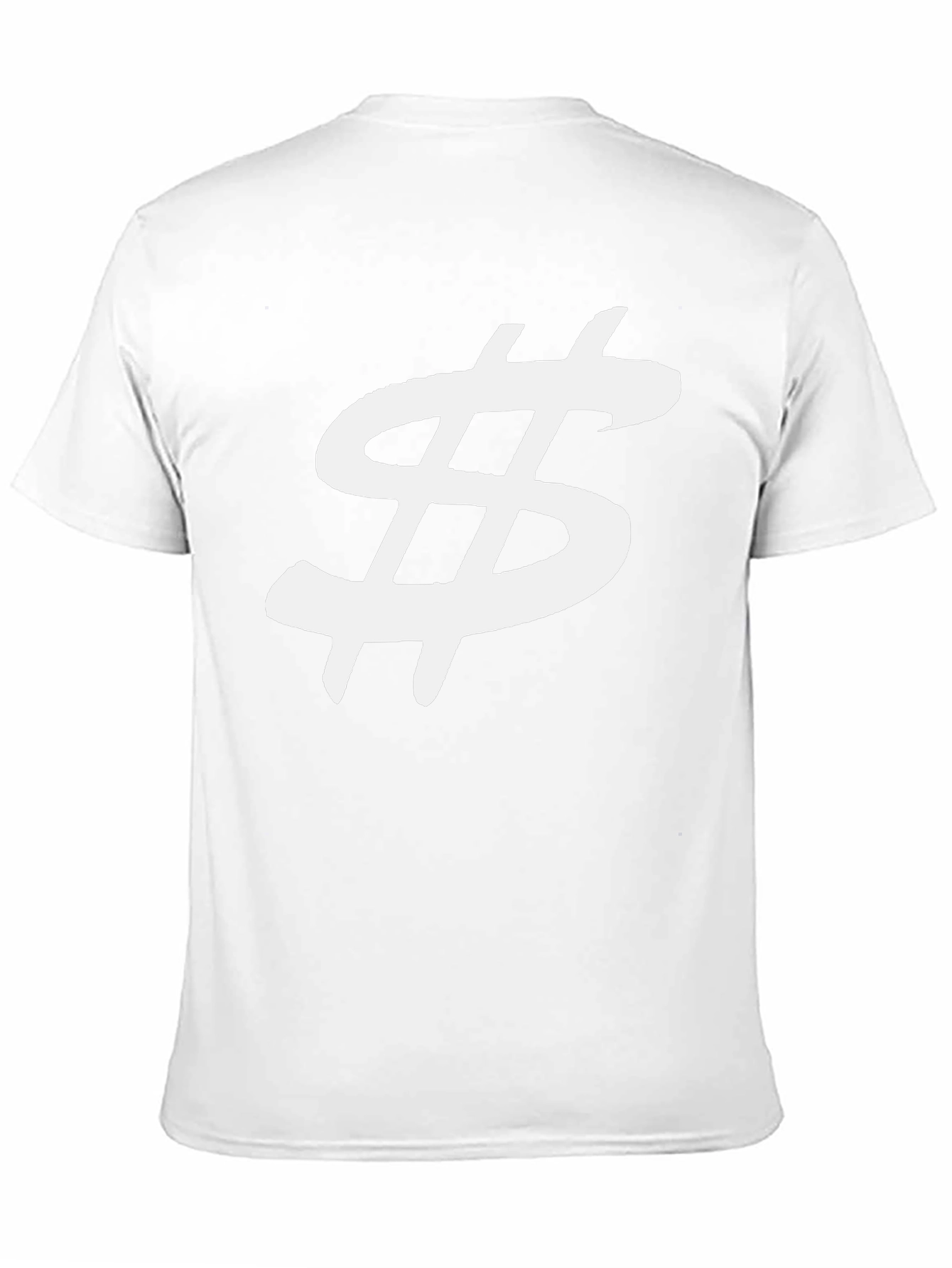 Black T-Shirt with White Dollar Sign