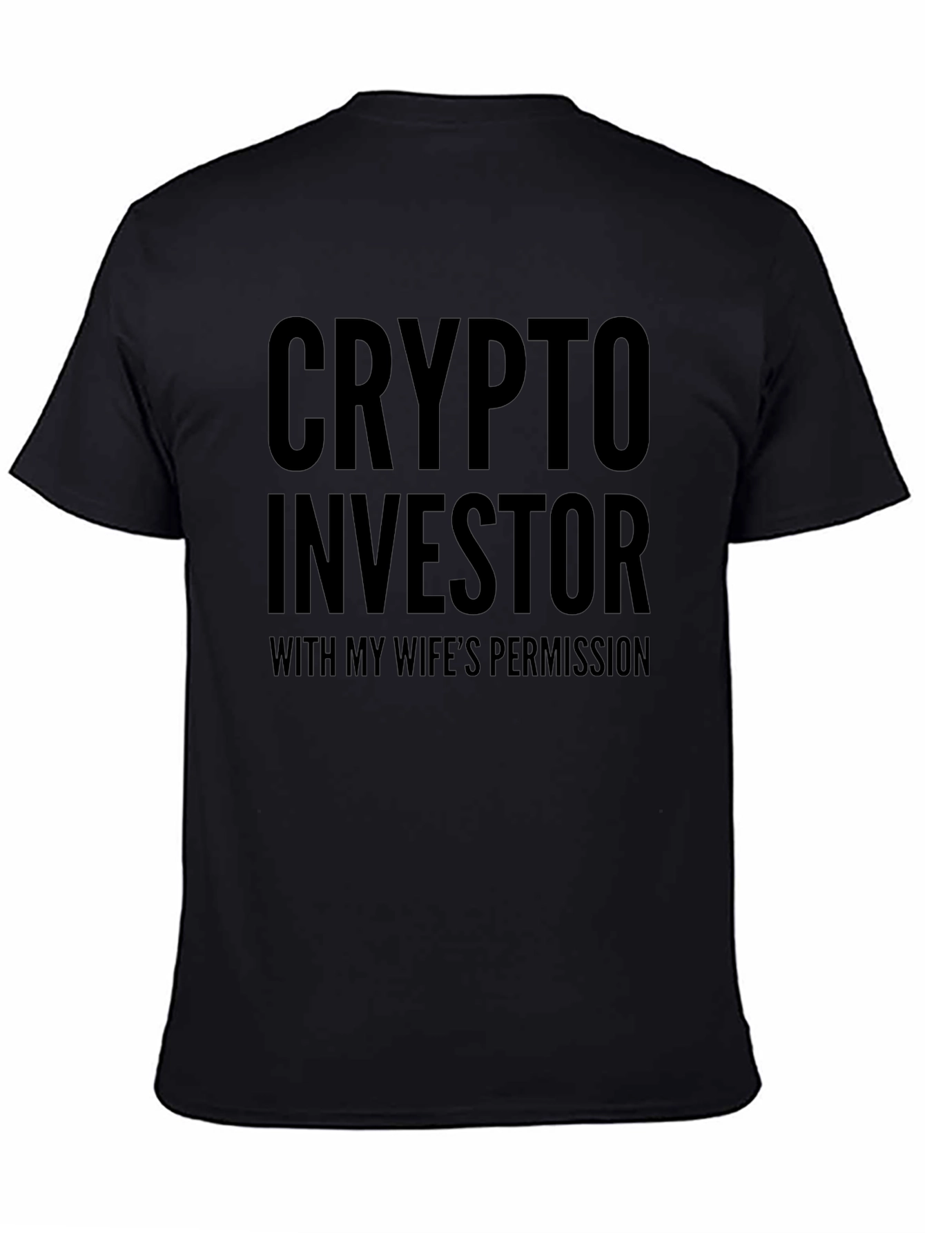 Crypto Investor Funny Mens Black T-Shirt