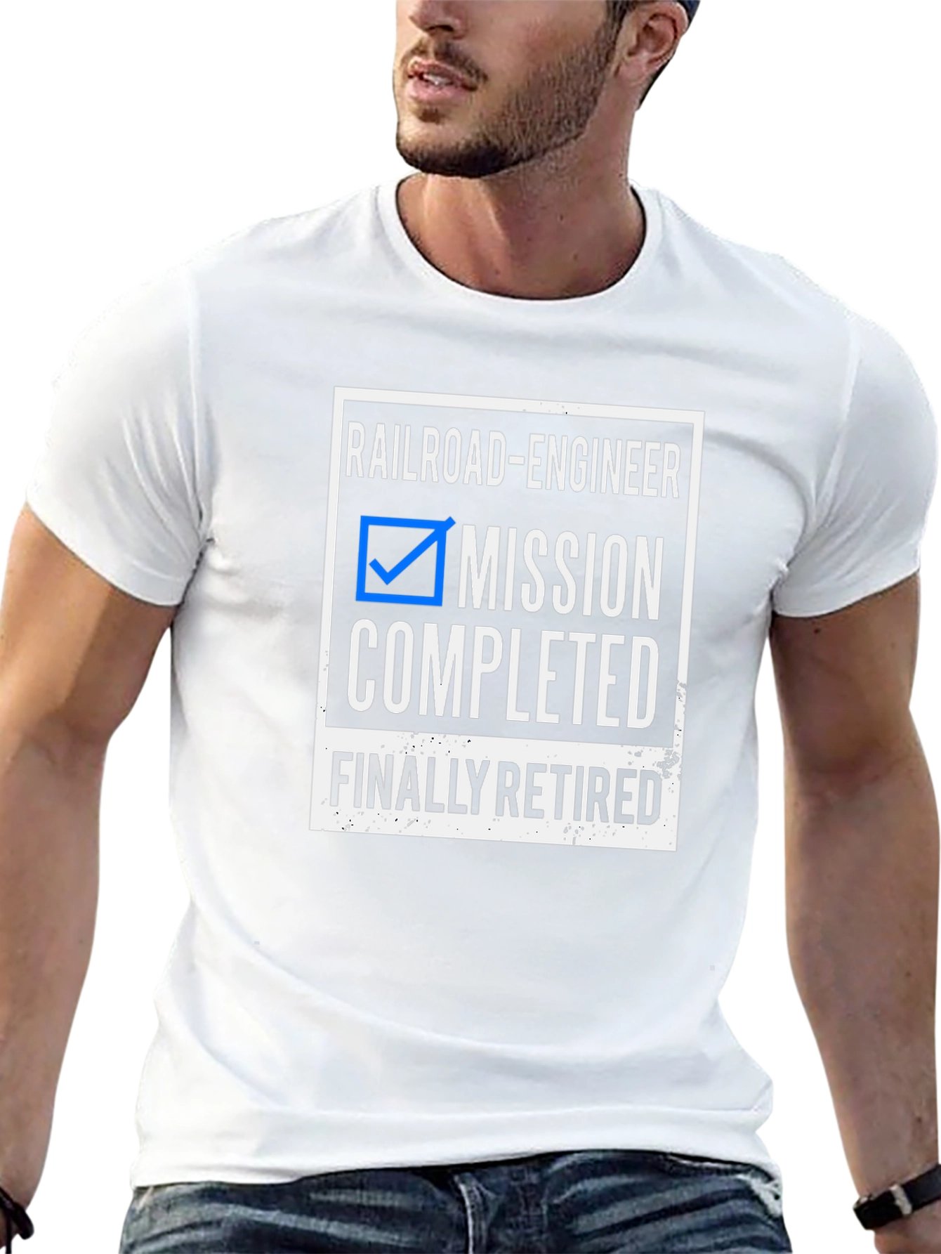 Railroad Engineer Mission Completed Retired T-Shirt