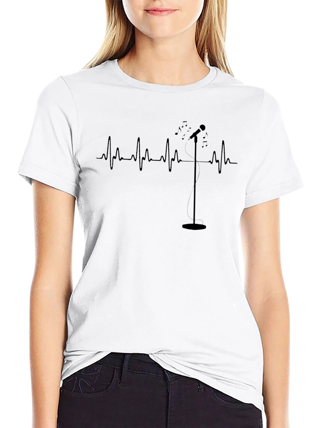 Singers Heartbeat: Musical Graphic T-Shirt