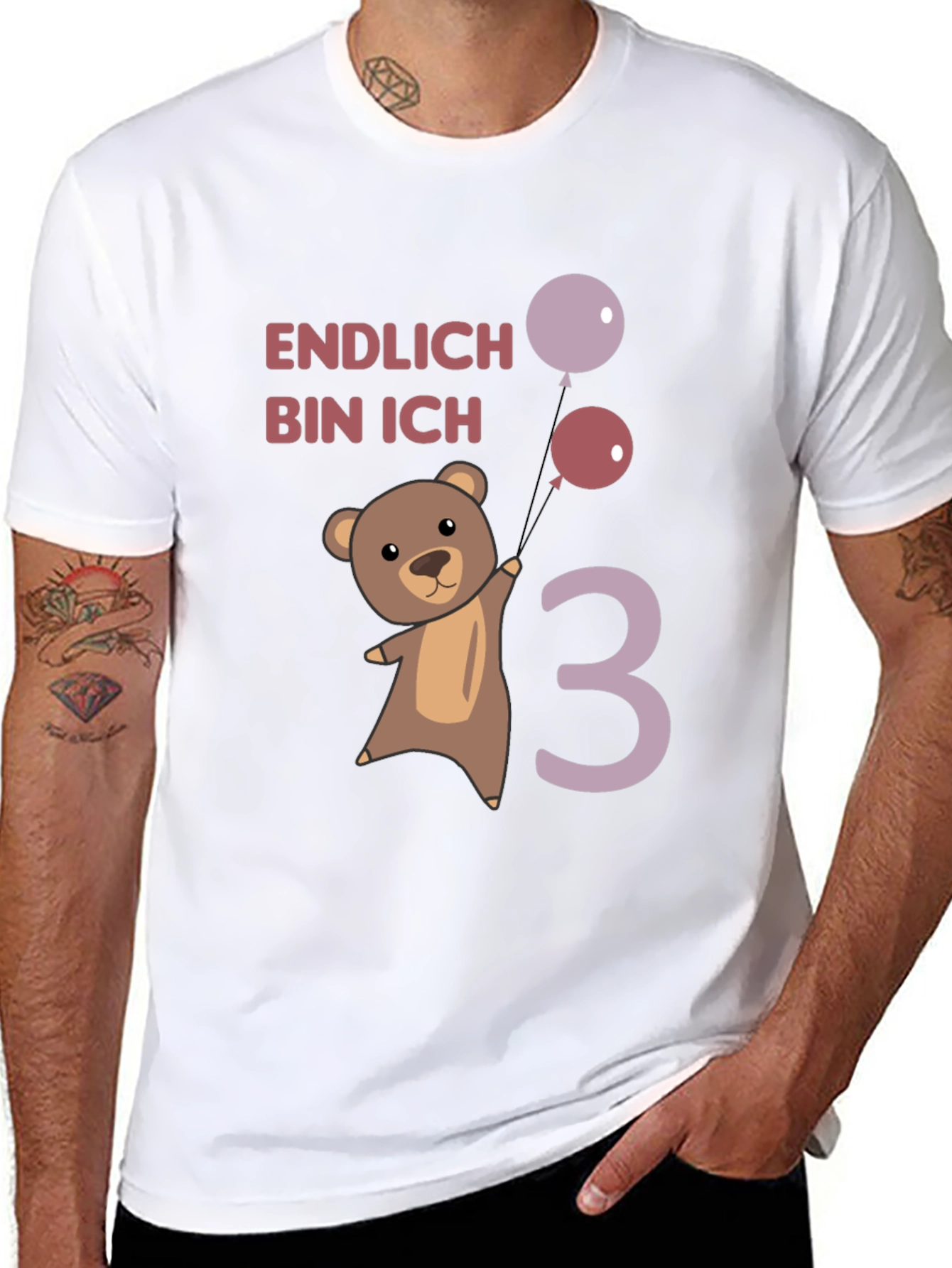 Cute Bear 3rd Birthday T-Shirt