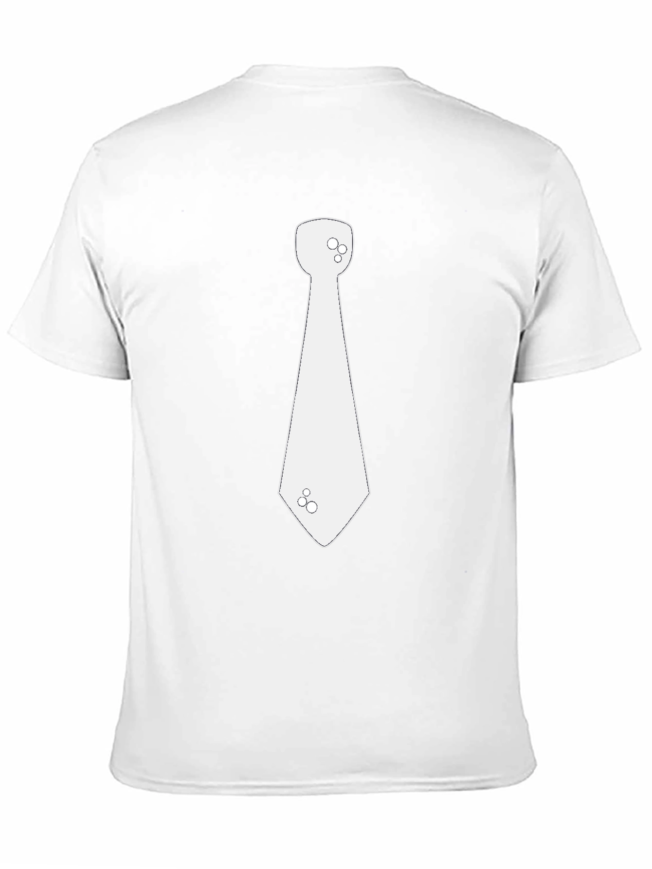 Mens Black T-Shirt with Novelty Necktie Graphic