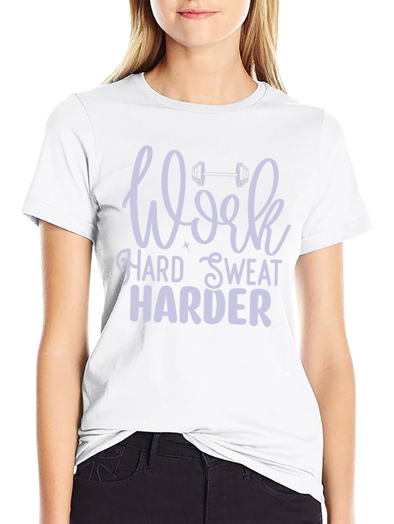 Work Harder Gym Motivation Black T-Shirt