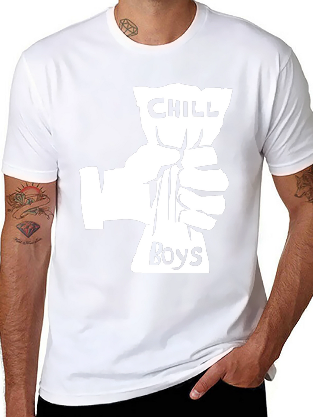 Chill Boys Graphic T-Shirt - Black Crew Neck Tee