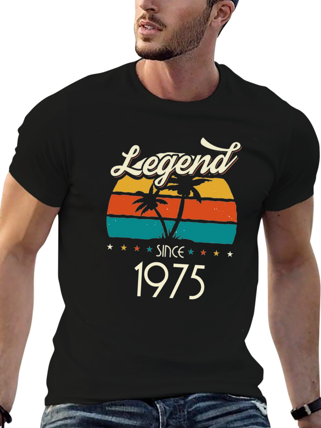 Legend Since 1975 T-Shirt Retro Sunset