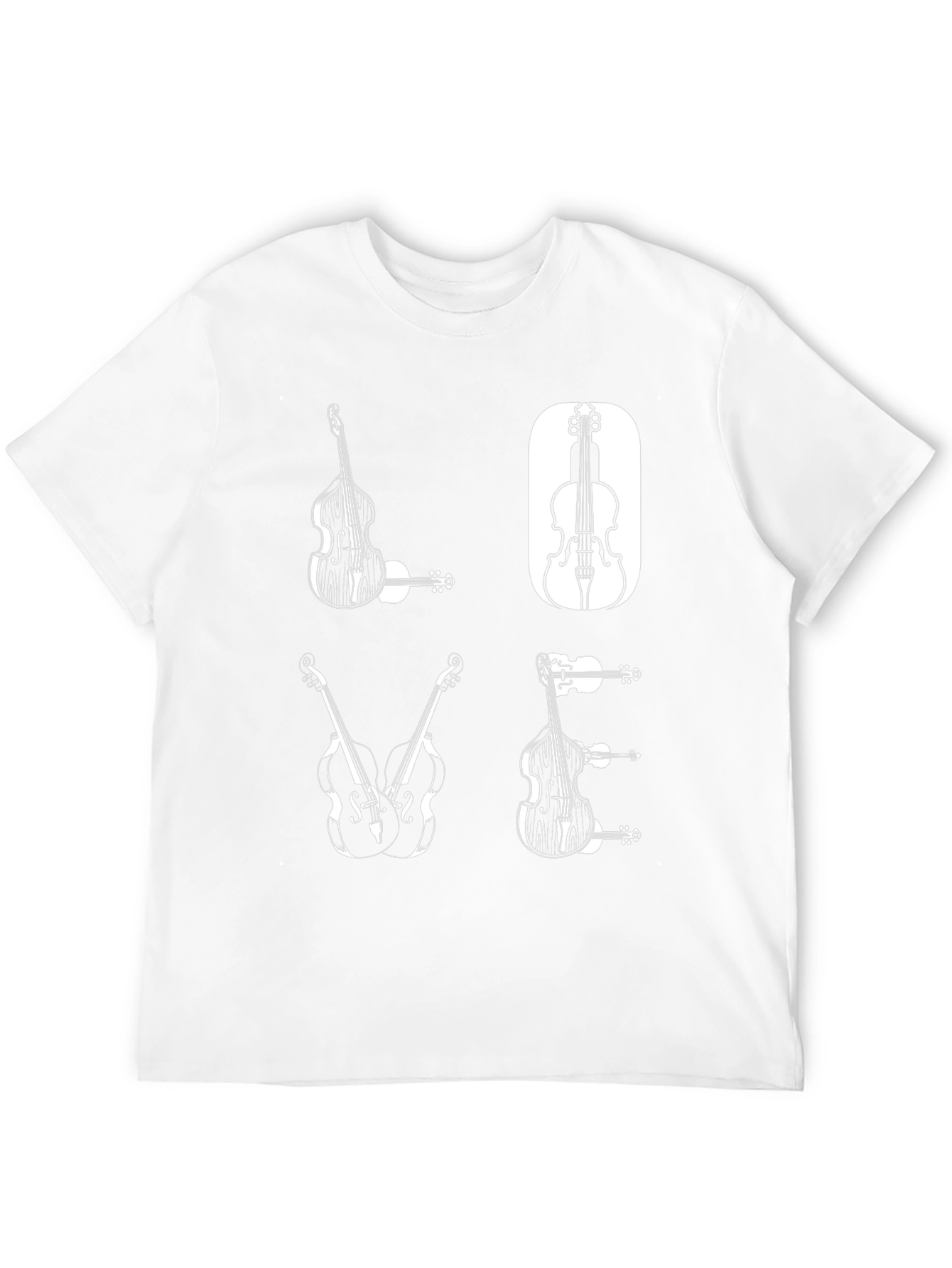 Musical Bass Graphic Tee - Black